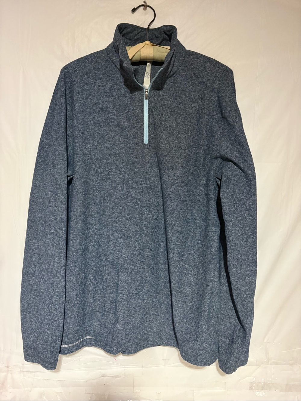 lululemon athletica Heathered Navy Blue Quarter-Zip Long Sleeve